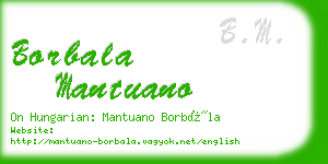 borbala mantuano business card